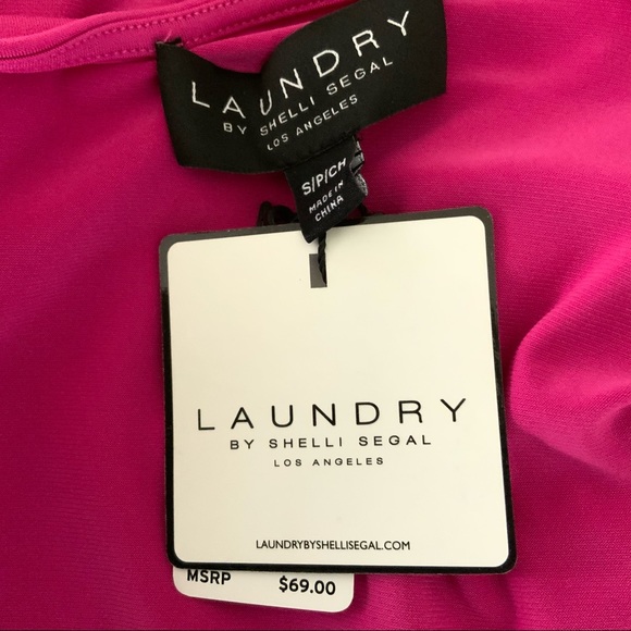 Laundry Womens Pink Blouse Small Cold Shoulder NWT - Picture 2 of 6